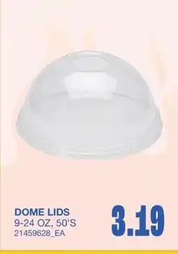 Wholesale Club DOME LIDS, 9-24 OZ, 50'S offer