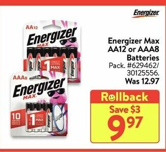 Walmart Energizer Max offer