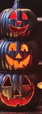 Walmart Décoration moulée par soufflage en forme de trio de citrouilles offer