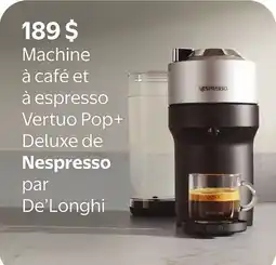 Walmart Machine à café et à espresso Vertuo Pop+ Deluxe de Nespresso par De'Longhi offer