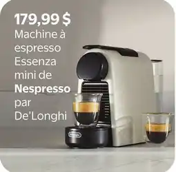 Walmart Machine à espresso Essenza mini de Nespresso par De'Longhi offer