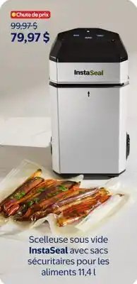 Walmart Scelleuse sous vide InstaSeal avec sacs sécuritaires pour les aliments offer