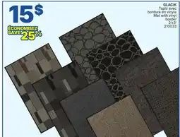 Rossy GLACIK Mat with vinyl border offer
