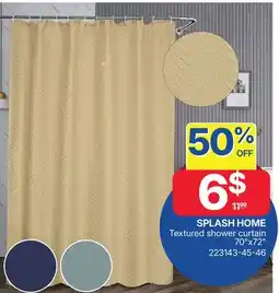 Rossy SPLASH HOME Textured shower curtain offer