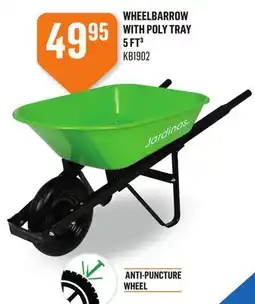 Canac Wheelbarrow with Poly Tray 5 ft³ offer