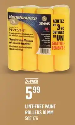 Canac Lint-Free Paint Rollers 10 mm offer