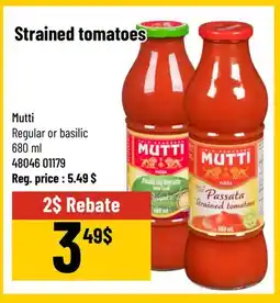 Mayrand Strained Tomatoes, Mutti offer