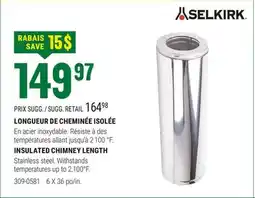 BMR LONGUEUR DE CHEMINÉE ISOLÉE offer