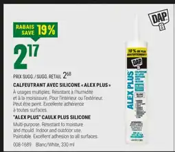 BMR CALFEUTRANT AVEC SILICONE ALEX PLUS offer