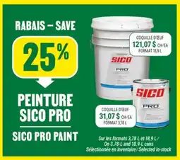 BMR 25% de rabais sur la peinture Sico Pro offer