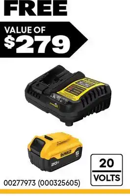 RONA DEWALT 20V MAX 5Ah Battery and Charger Kit offer