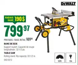 BMR DEWALT BANC DE SCIE offer