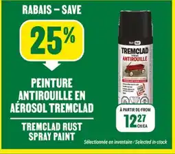 BMR RABAIS 25% PEINTURE ANTIROUILLE EN AÉROSOL TREMCLAD offer