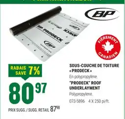 BMR SOUS-COUCHE DE TOITURE PRODECK offer