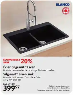 Home Hardware Silgranit Liven sink offer