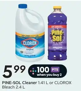 Sobeys Pine-Sol Cleaner or Clorox Bleach offer