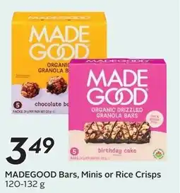 Sobeys Madegood bars minis or rice crisps offer