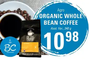 Agro organic whole bean coffee