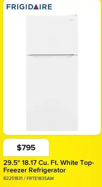 Leon's Frigidaire 29.5" 18.17 Cu. Ft. White Top-Freezer Refrigerator offer