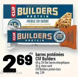 Metro Clif Builders protein bars offer