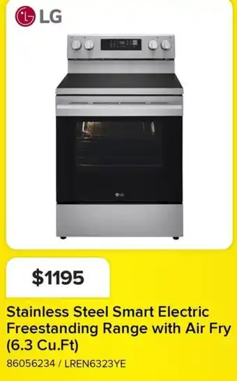 Leon's LG Stainless Steel Smart Electric Freestanding Range with Air Fry offer