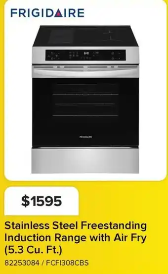 Leon's Frigidaire stainless steel freestanding induction range with air fry offer