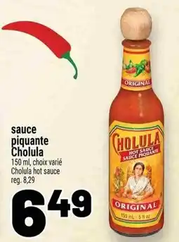Metro Cholula hot sauce offer