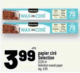Metro Selection papier ciré offer