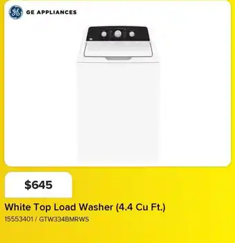 Leon's Ge appliances white top load washer offer