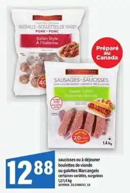 Maxi Marcangelo saucisses ou à déjeuner boulettes de viande ou galettes offer