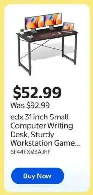 Walmart edx 31 inch Small Computer Writing Desk, Sturdy Workstation Game offer