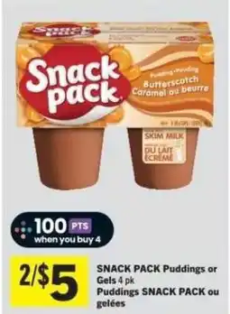 Co-op Snack Pack Puddings or Gels 4 pk offer