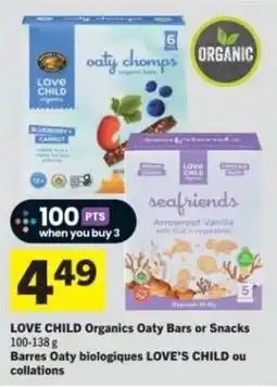 Co-op Love Child Organics Oaty Bars or Snacks offer