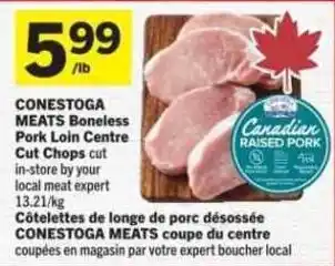Co-op Conestoga meats boneless pork loin centre cut chops offer