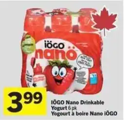 Co-op Iögo nano drinkable yogurt offer