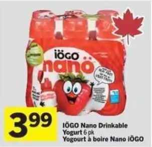 Co-op Iögo nano drinkable yogurt offer