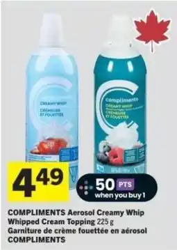 Co-op Compliments Aerosol Creamy Whip offer
