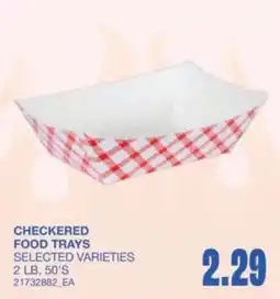 Wholesale Club Checkered food trays offer