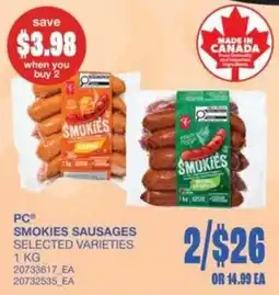 Wholesale Club PC smokies sausages offer