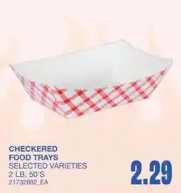 Wholesale Club Checkered food trays offer