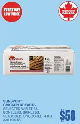 Sunspun chicken breasts