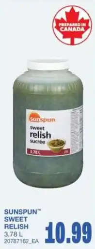Wholesale Club Sunspun sweet relish offer