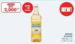 Wholesale Club Monin syrups offer