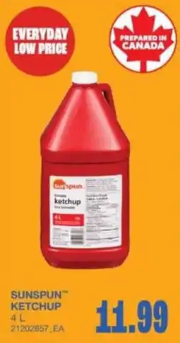 Wholesale Club Sunspun ketchup offer