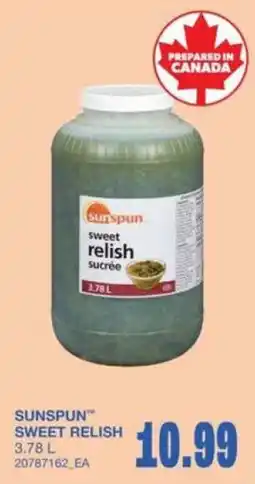 Wholesale Club Sunspun sweet relish offer