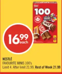 Shoppers Drug Mart NESTLÉ FAVOURITE MINIS 100's offer