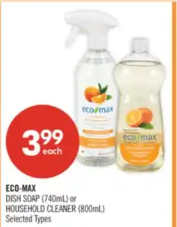 Shoppers Drug Mart ECO-MAX DISH SOAP (740mL) or HOUSEHOLD CLEANER (800mL) offer