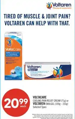 Shoppers Drug Mart VOLTACARE COOLING PAIN RELIEF CREAM (71g) or VOLTAREN EMULGEL (100g - 150g) offer