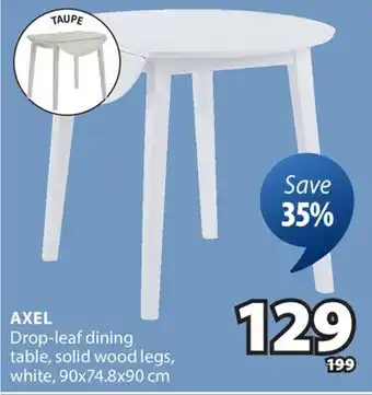 JYSK AXEL Drop-leaf dining table offer