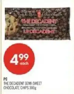 Shoppers Drug Mart PC the decadent semi-sweet chocolate chips offer